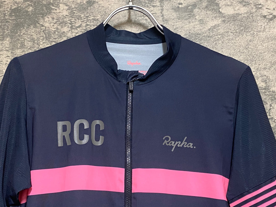 KN766 ラファ Rapha RCC PRO TEAM JERSEY 半袖 サイクルジャージ 紺 L