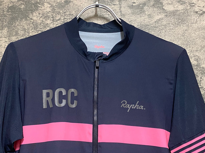 KN766 ラファ Rapha RCC PRO TEAM JERSEY 半袖 サイクルジャージ 紺 L