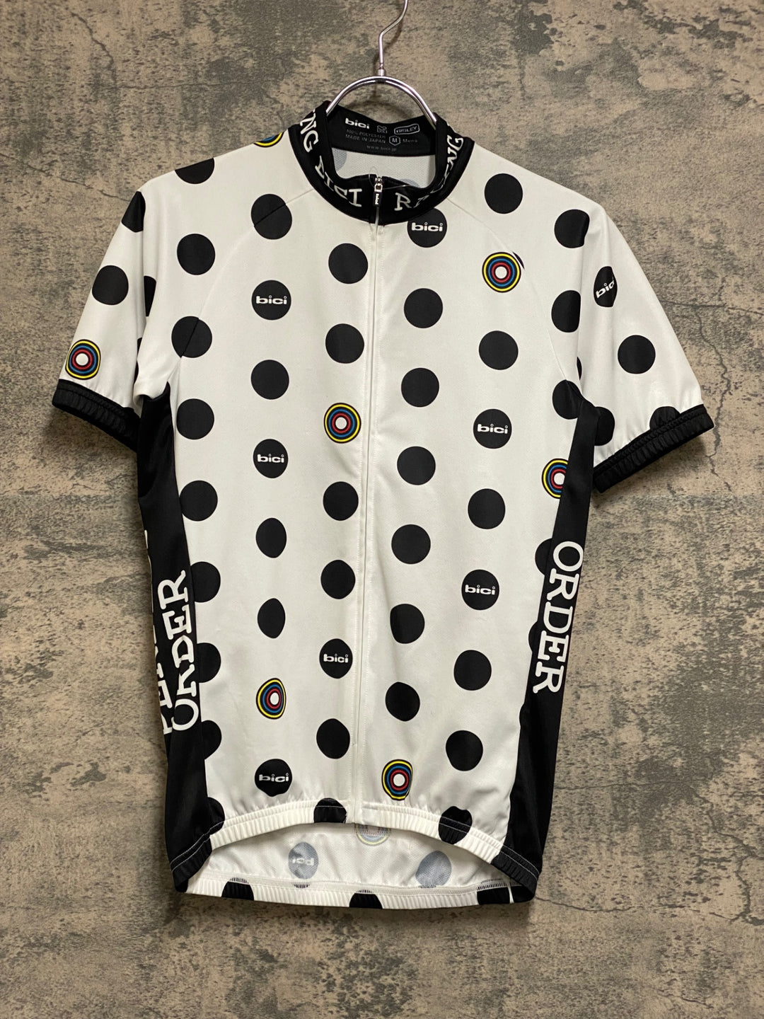 JP128 ビチ bici 半袖 サイクルジャケット 黒 白 M