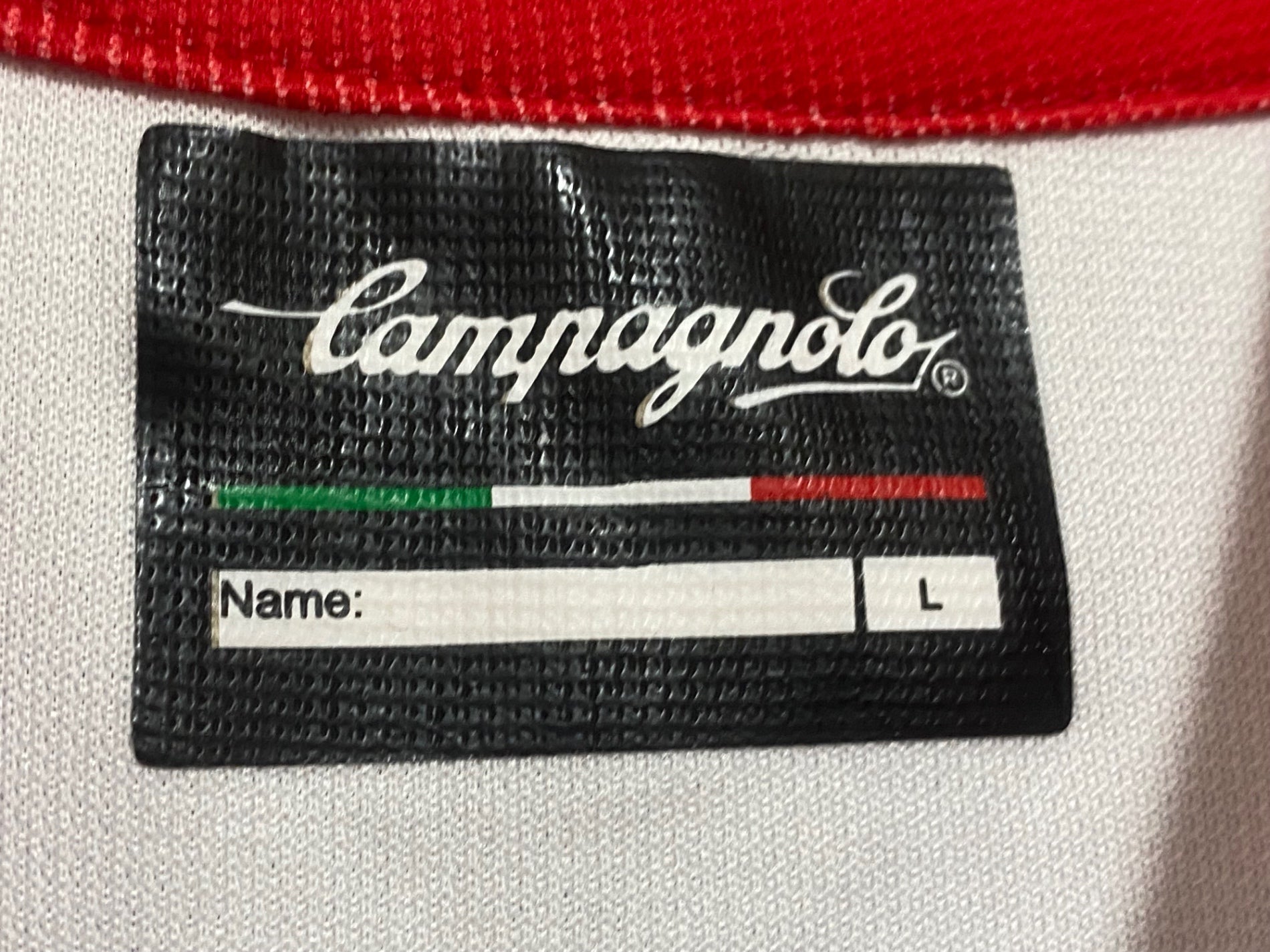 KH063 カンパニョーロ CAMPAGNOLO 半袖 サイクルジャージ 赤 白 L