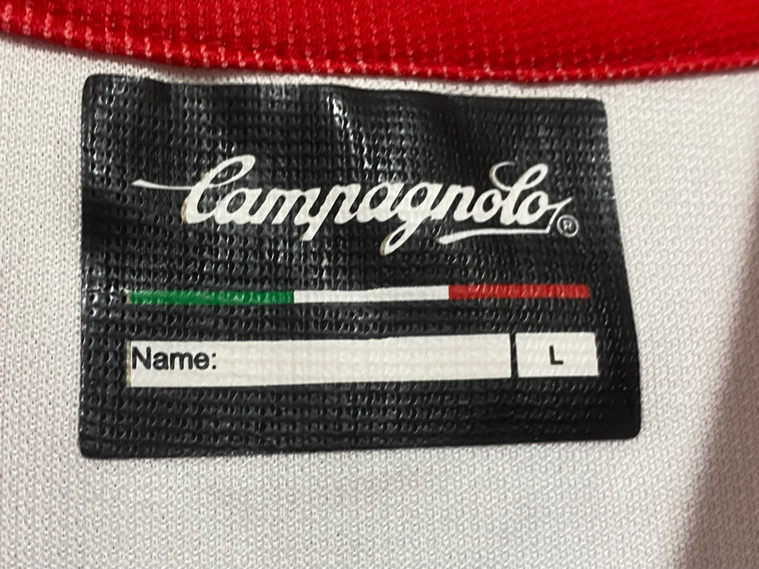 KH063 カンパニョーロ CAMPAGNOLO 半袖 サイクルジャージ 赤 白 L