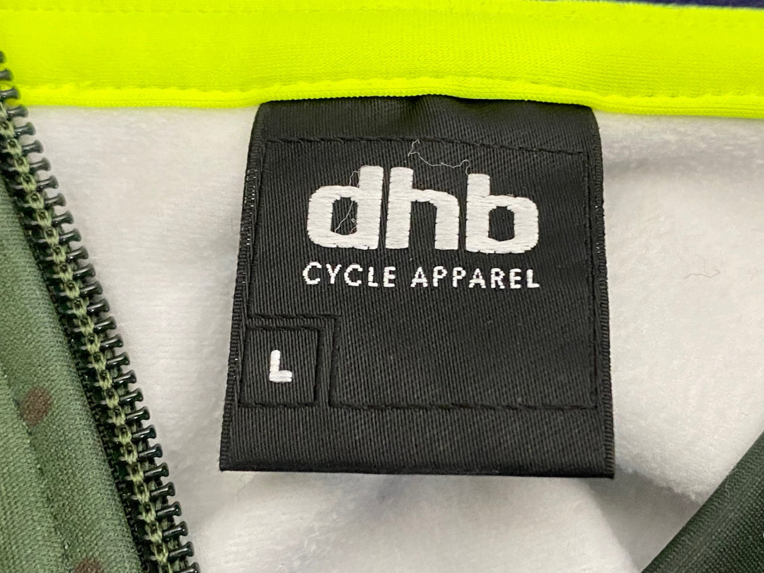 KJ095 dhb 長袖 サイクルジャケット 緑 L 裏起毛