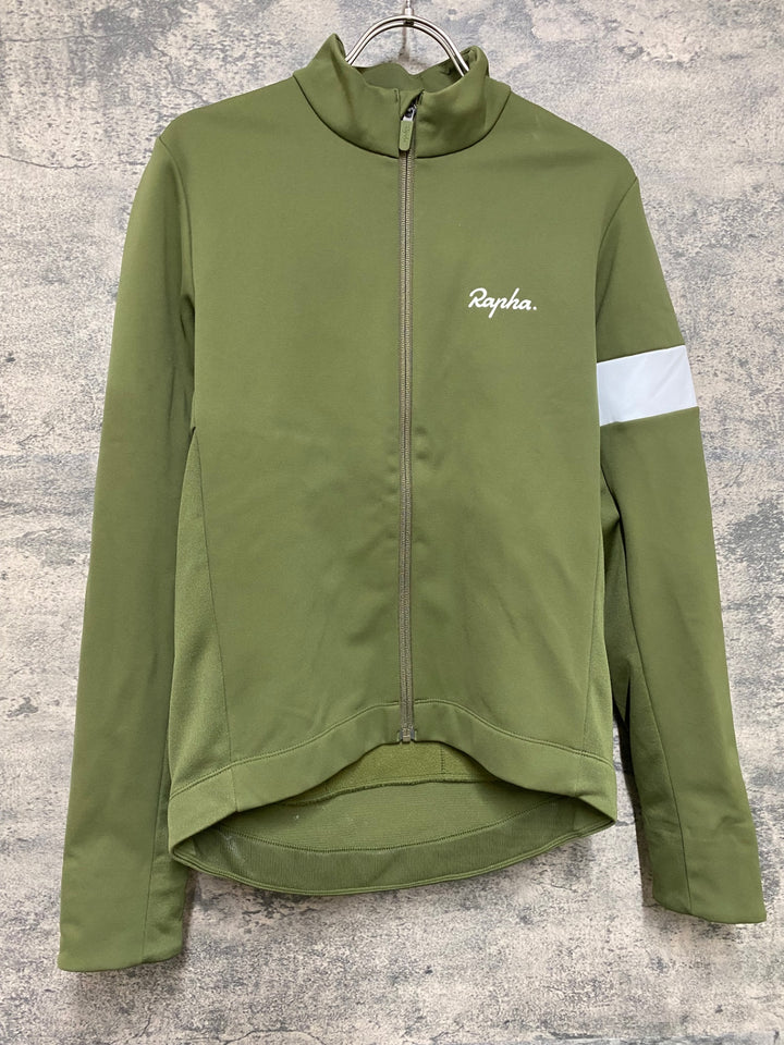 JS013 ラファ Rapha MEN'S CORE WINTER JACKET 長袖 サイクルジャケット オリーブ M 裏起毛