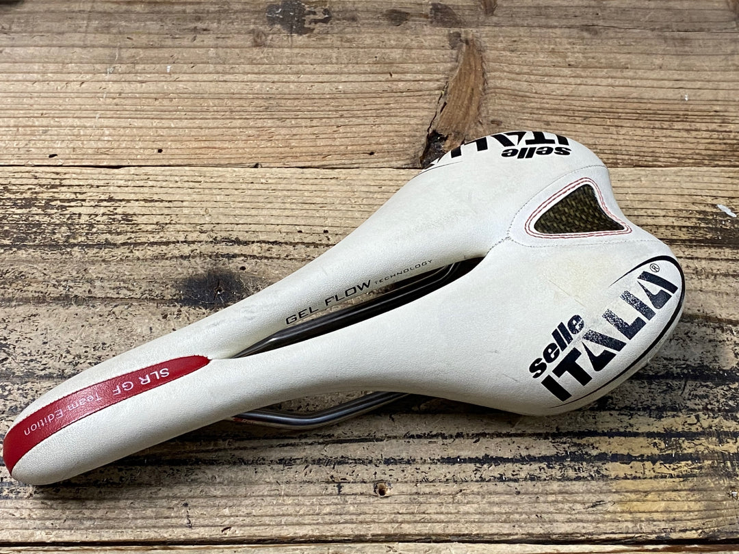 JT219 セライタリア SELLE ITALIA SLR GEL FLOW サドル 白 スチールレール