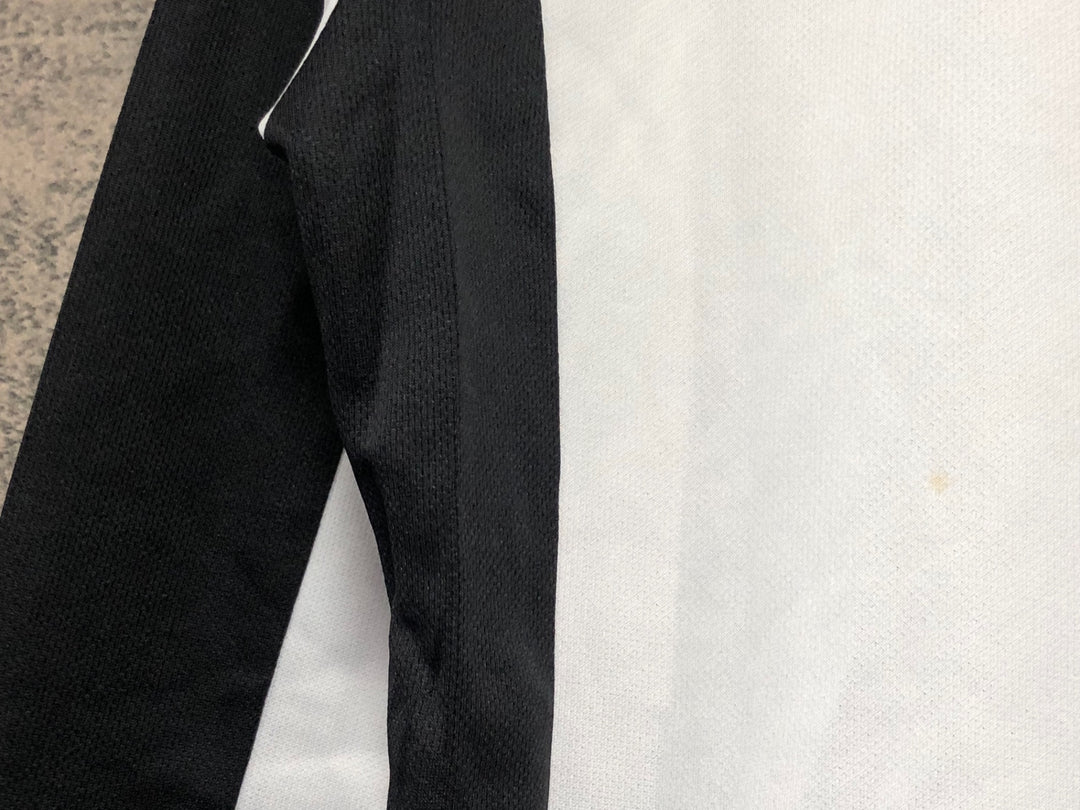KJ899 ルコックスポルティフ le coq sportif 長袖 サイクルジャージ 白 黒 S