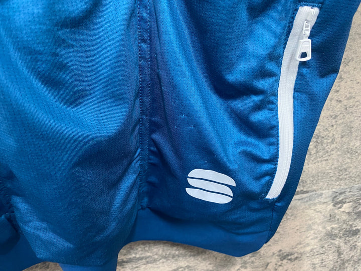KG697 スポーツフル Sportful 半袖 サイクルジャージ 青 L ※ほつれあり