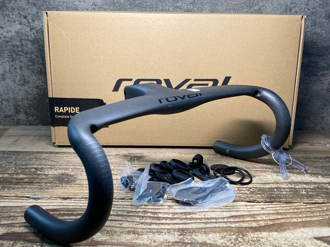 JM371 ロヴァール ROVAL RAPIDE RD COCKPIT 一体型 カーボン ドロップハンドル Φ31.8 380/75MM