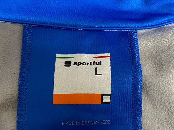 KJ808 スポーツフル sportful 長袖 サイクルジャケット 紺 L 裏起毛 SAXO BANK