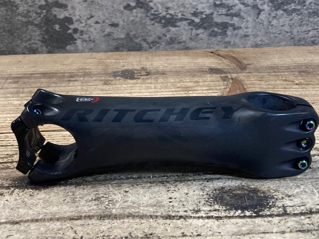 JP975 リッチー RITCHEY スーパーロジック SUPERLOGIC C260 カーボン ステム 130mm Φ31.8 OS ※ボルト非純正、クラックのためジャンク