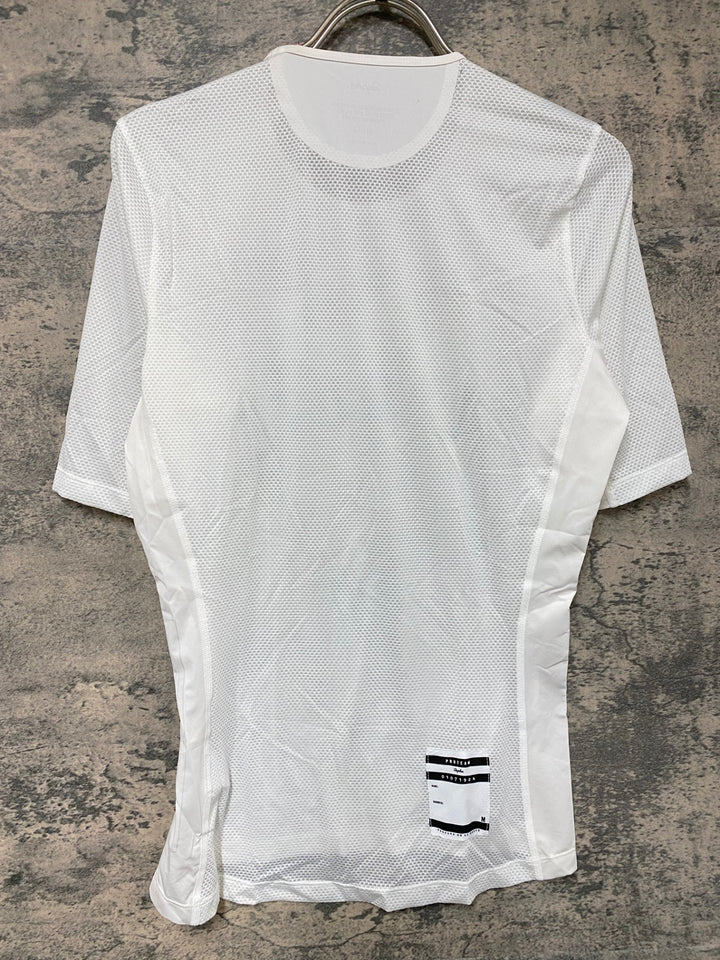 JY636 ラファ Rapha PRO TEAM BASE LAYER SHORT SLEEVE 半袖 ベースレイヤー 白 M メッシュ 未使用