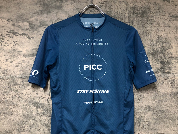 JW527 パールイズミ PEARL iZUMi PICC 半袖 サイクルジャージ 青 L