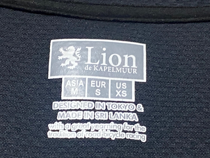 KJ178 リオンドカペルミュール Lion de KAPELMUUR 半袖 サイクルジャージ 黒 ASIA M ほつれあり