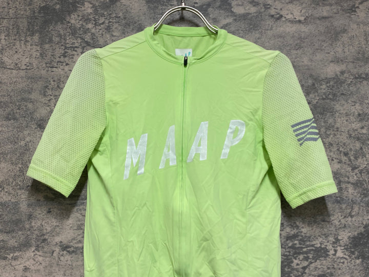 JO700 マープ MAAP PRO FIT JERSEY 半袖 サイクルジャージ 黄緑 M