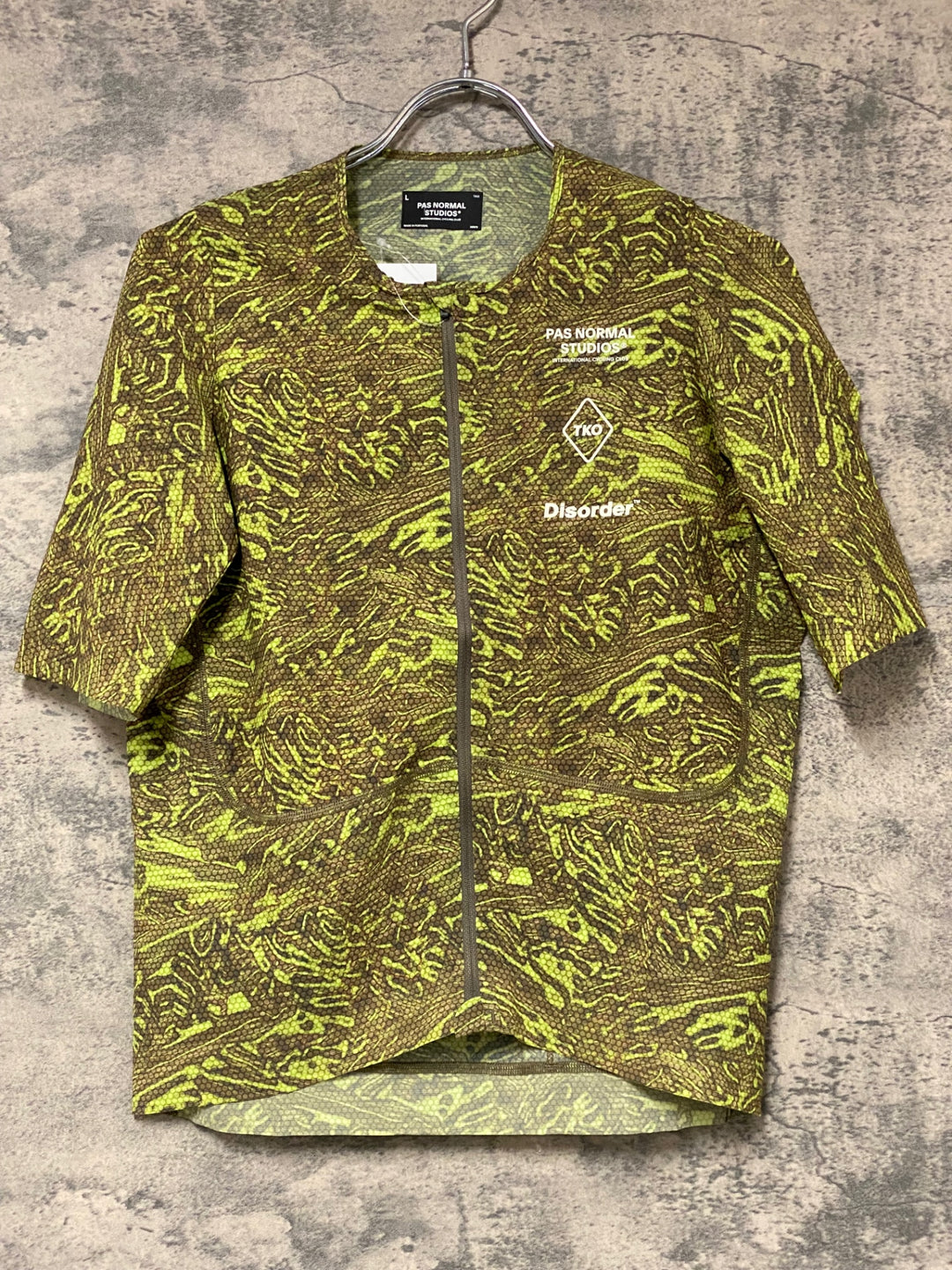 KJ289 パスノーマルスタジオ PAS NORMAL STUDIOS Men's T.K.O. Mechanism Pro Jersey - Disorder 半袖 サイクルジャージ カモ L