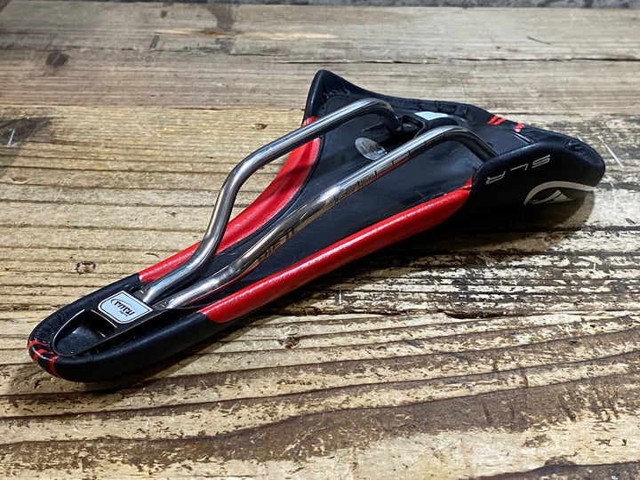 KK770 セライタリア SELLE ITALIA SLR TEAM EDITION サドル 黒赤 Ti316レール 135mm