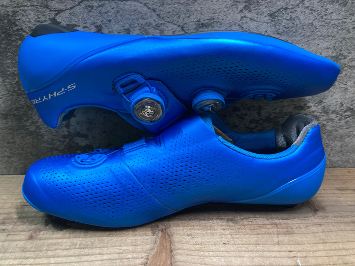 JI914 シマノ SHIMANO S-PHYRE RC9 SH-RC901M ビンディングシューズ 青 EU43 3穴