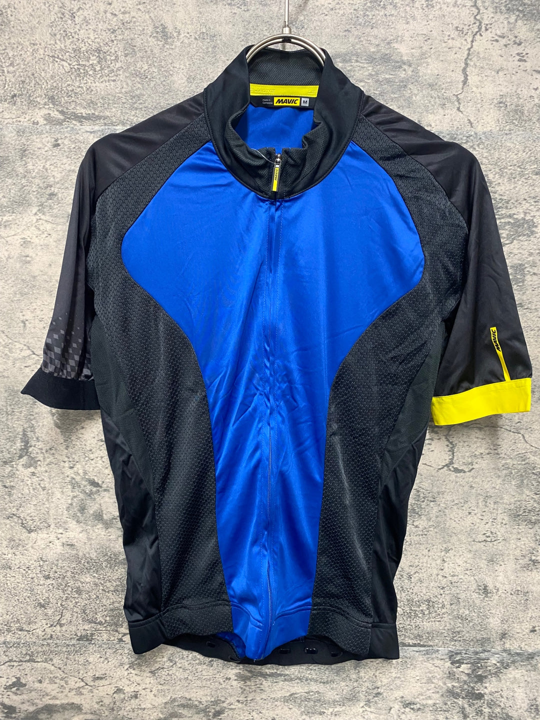 JW169 マヴィック MAVIC 半袖 サイクルジャージ 黒青 M