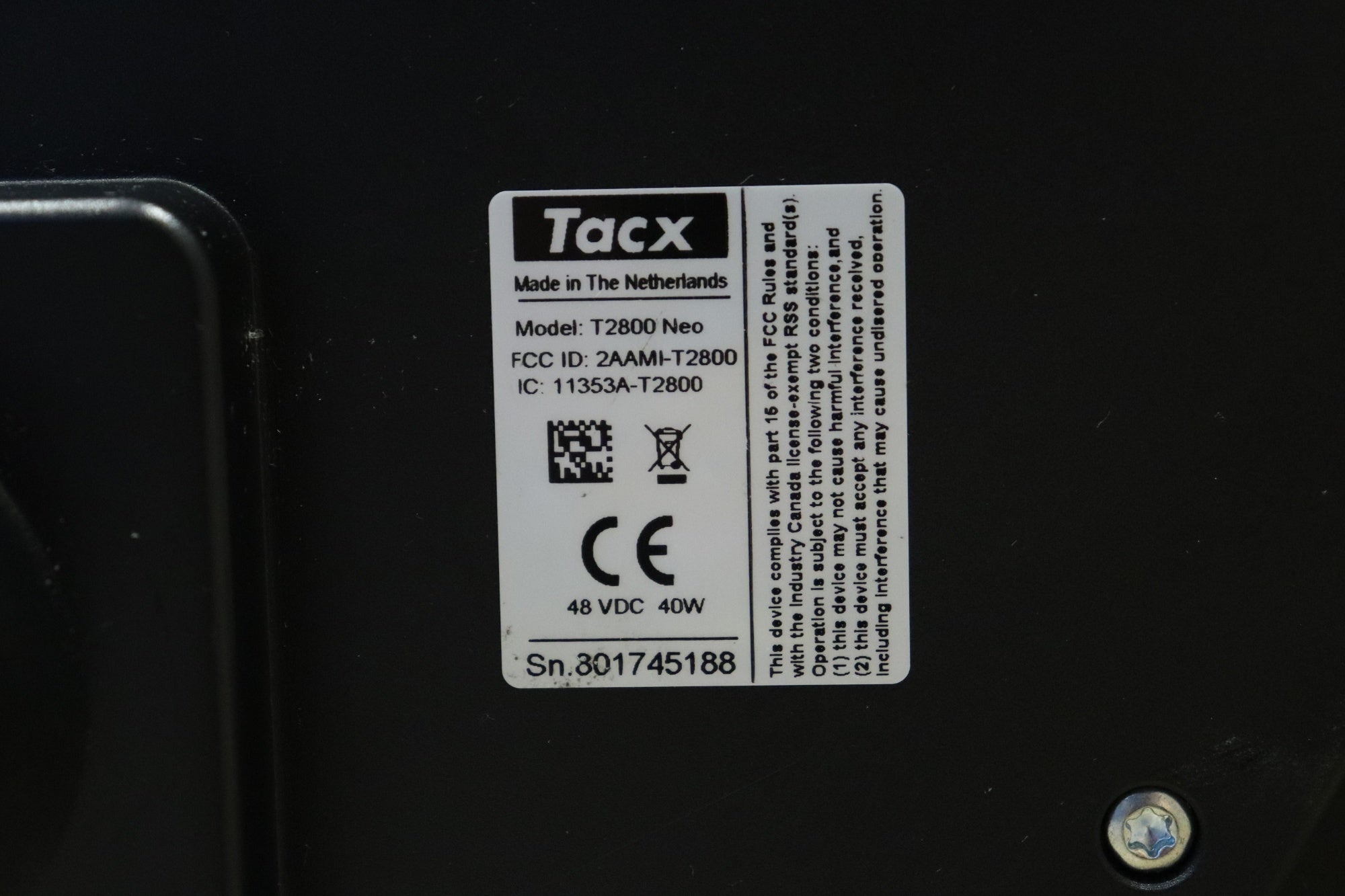 タックス TACX ネオスマート NEO SMART T2800 ダイレクトドライブ
