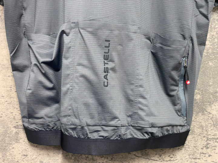 KE156 カステリ CASTELLI ESPRESSO 2 半袖 サイクルジャージ グレー XL