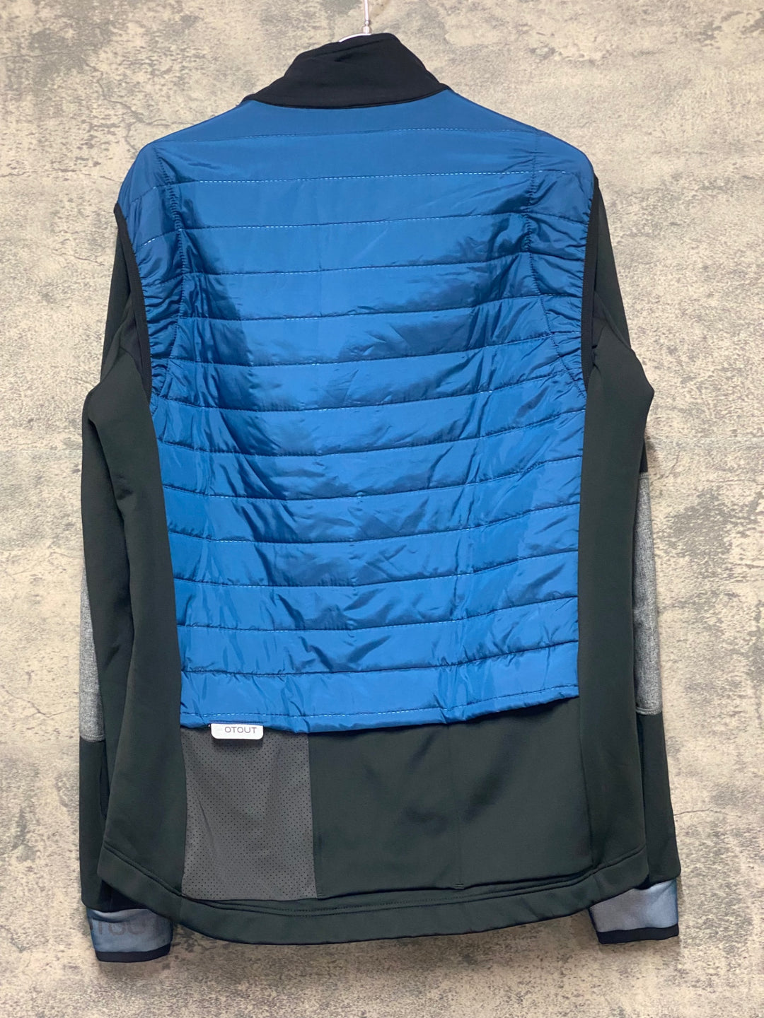 KP712 ドットアウト DOTOUT 長袖 サイクルジャケット 青 黒 L 中綿 リフレクティブ