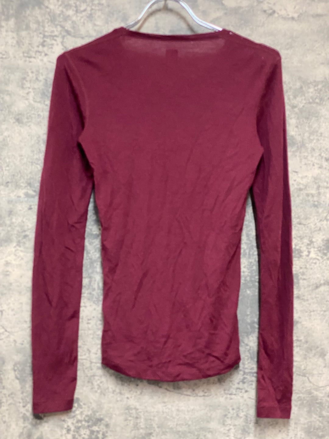KL467 ラファ Rapha WOMEN'S MERINO BASE LAYER - LONG SLEEVE 長袖 ベースレイヤー バーガンディ XS ※動物の毛