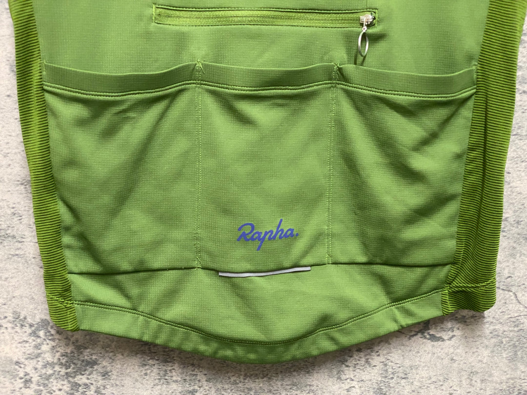 JP288 ラファ Rapha BREVET LIGHTWEIGHT JERSEY 半袖 サイクルジャージ 緑 M