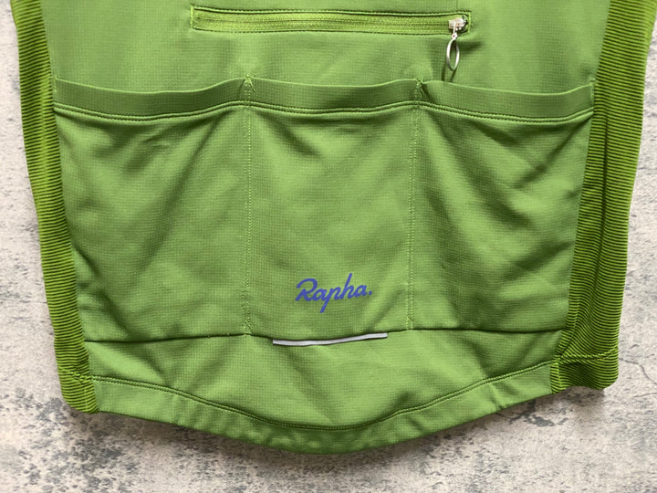 JP288 ラファ Rapha BREVET LIGHTWEIGHT JERSEY 半袖 サイクルジャージ 緑 M