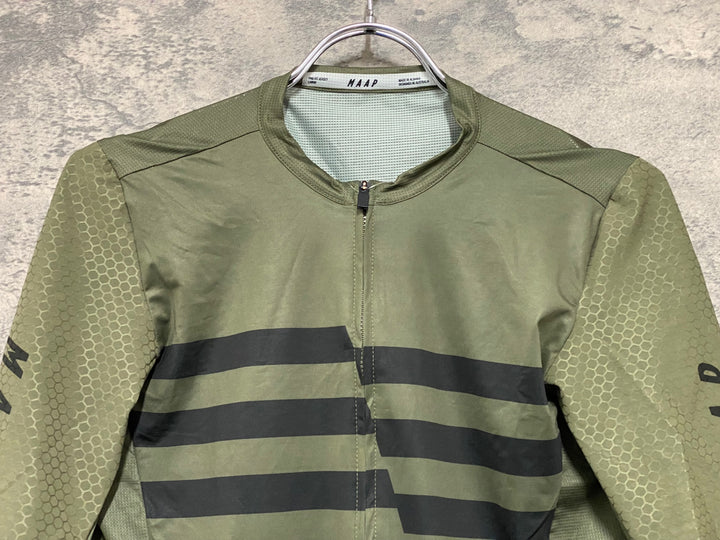 JT625 マープ MAAP TEAM FIT JERSEY 半袖 サイクルジャージ 緑 L