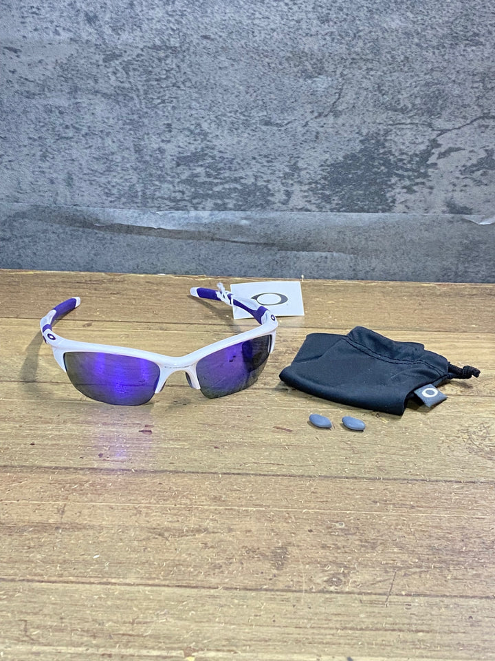 KE558 オークリー OAKLEY HALFJACKET サングラス アイウェア 白 紫
