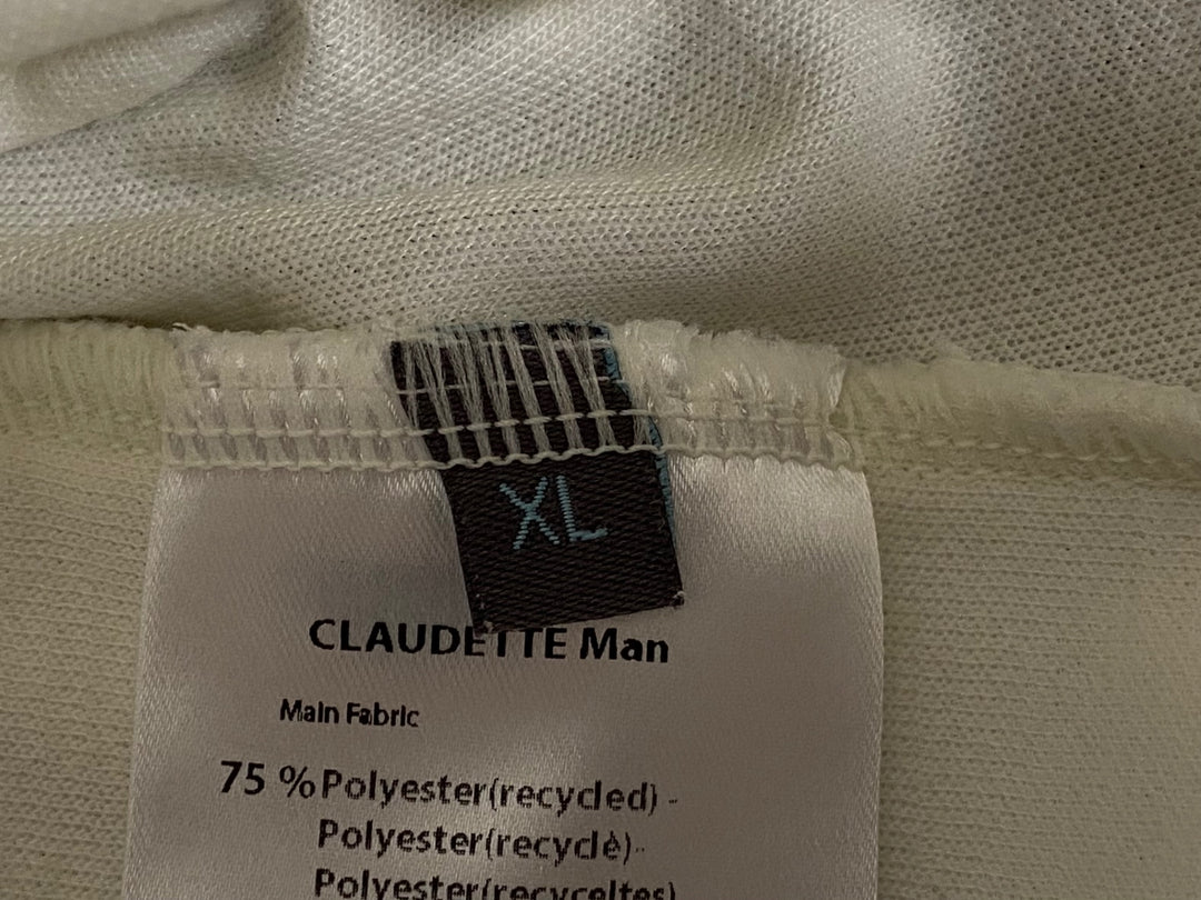 KF090 カフェドシクリステ Cafe du Cycliste Claudette 長袖 サイクルジャージ 白 XL　※毛玉