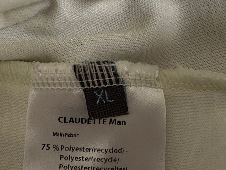 KF090 カフェドシクリステ Cafe du Cycliste Claudette 長袖 サイクルジャージ 白 XL　※毛玉