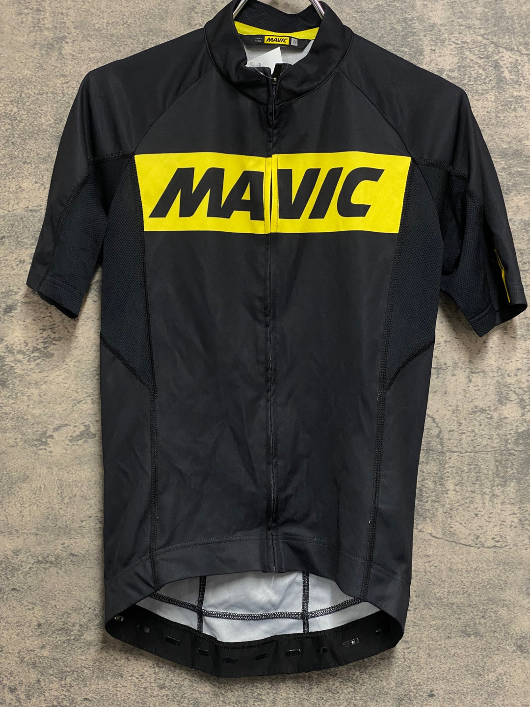 JU568 マヴィック MAVIC 半袖 サイクルジャージ 黒 黄 S