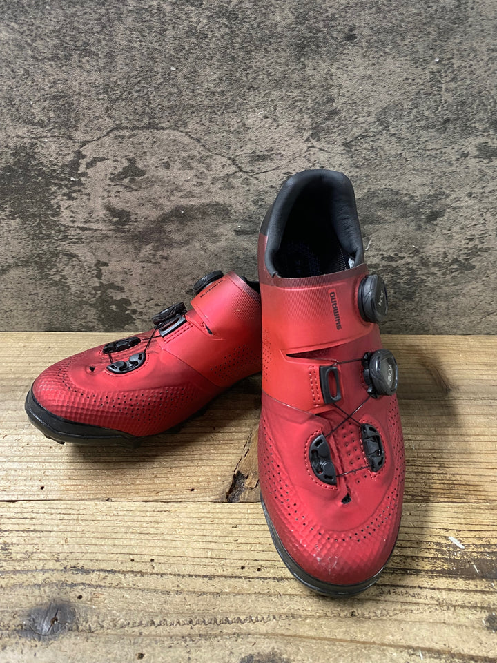 KB579 シマノ SHIMANO XC7 SHXC702M ビンディングシューズ 赤 EU41 2穴