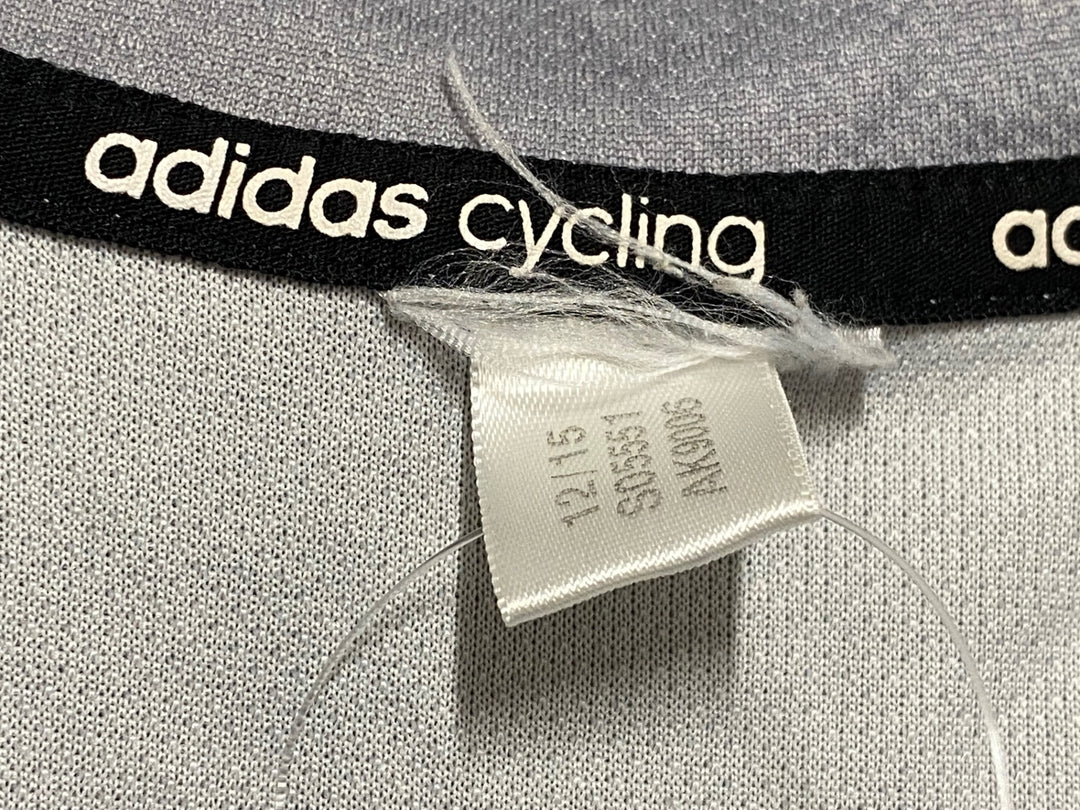 KC168 アディダス adidas 半袖 サイクルジャージ グレー 黒 ※サイズ不明、タグカット