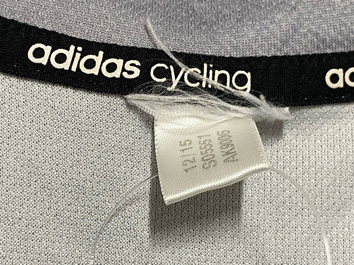 KC168 アディダス adidas 半袖 サイクルジャージ グレー 黒 ※サイズ不明、タグカット