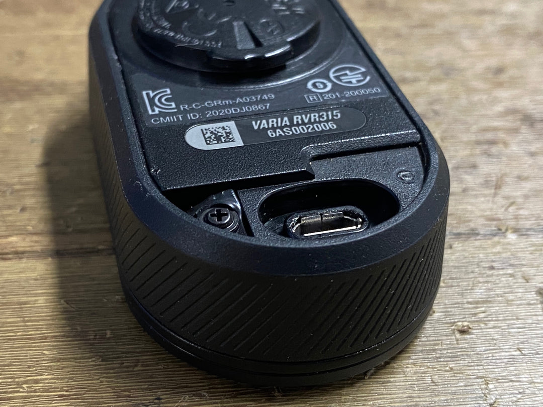 JZ874 ガーミン GARMIN VARIA RVR315 リアビューレーダー 接続確認済 ※電池蓋ちぎれ