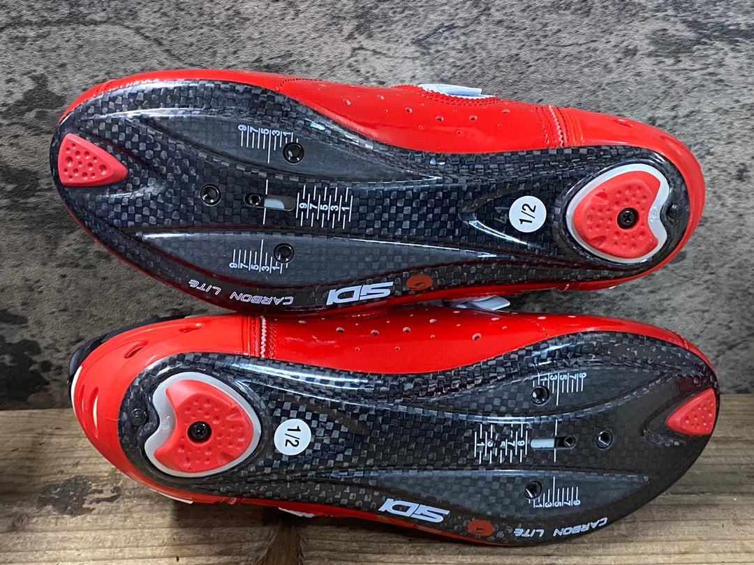 JV463 シディ SIDI エルゴ2 カーボン ERGO 2 CARBON ビンディングシューズ EU41.5 赤 3穴