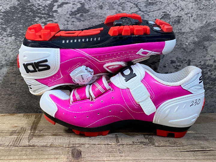 KG405 シディ SIDI TRACE MTB WMN ビンディングシューズ 2穴 ピンク ホワイト レディース EU36W ※ペン字あり