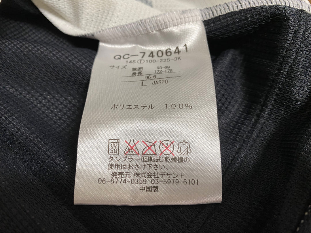 JP518 ルコックスポルティフ le coq sportif 半袖 サイクルジャージ L 白黒 ※ほつれあり