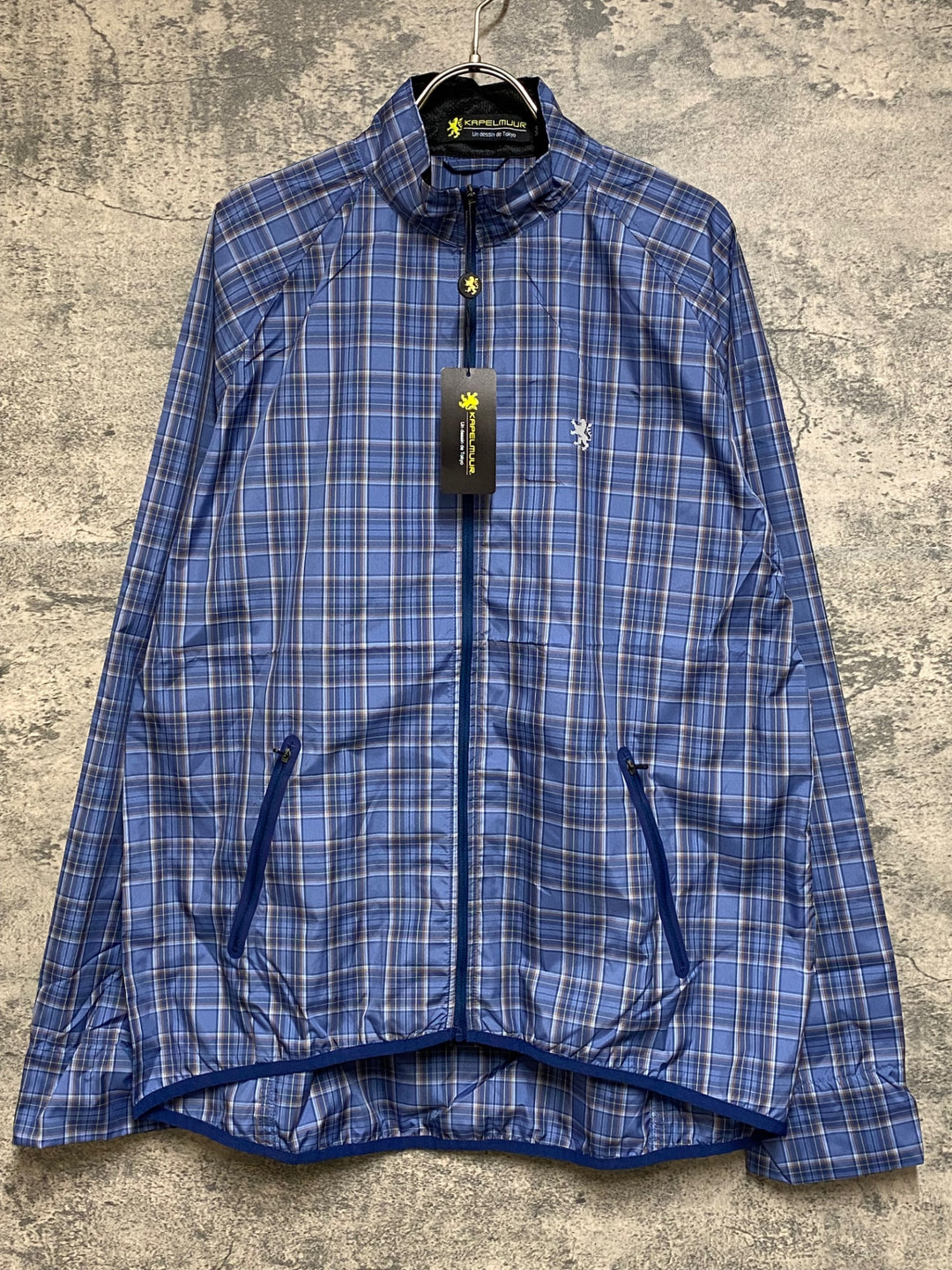 JO875 カペルミュール KAPELMUUR ウインドブレイカー ネイビー チェック XXL