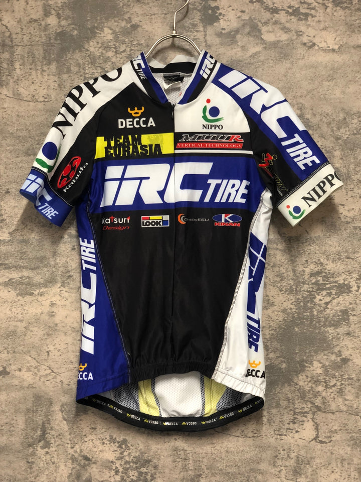 KK806 DECCA 半袖 サイクルジャージ 白黒 S NIPPO