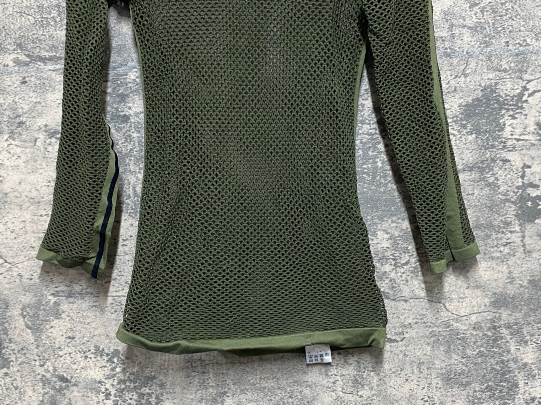 KF214 ミレ MILLET 長袖 メッシュ ベースレイヤー オリーブ S-M