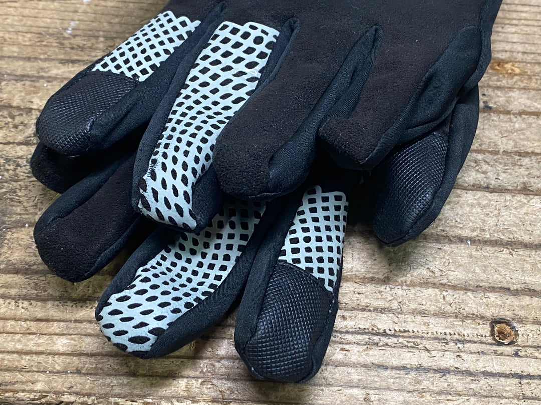 JK213 カステリ CASTELLI ROSSOCORSA 長指 グローブ 黒 S 裏起毛 ※タグカット