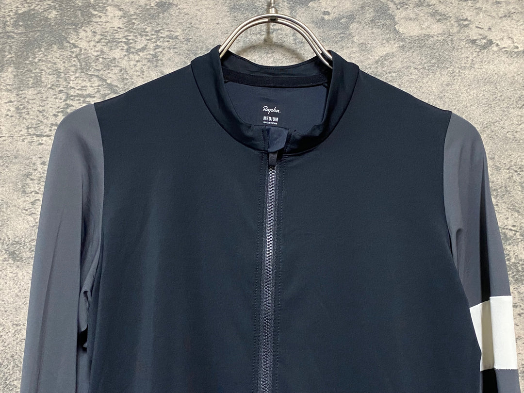 KH659 ラファ Rapha PRO TEAM LONG SLEEVE TRAINING JERSEY 長袖 サイクルジャージ 紺 グレー M