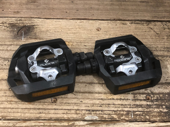 JU358 シマノ SHIMANO PD-T420 ビンディングペダル SPD 片面フラット ※右ペダル軸回転不良のためジャンク