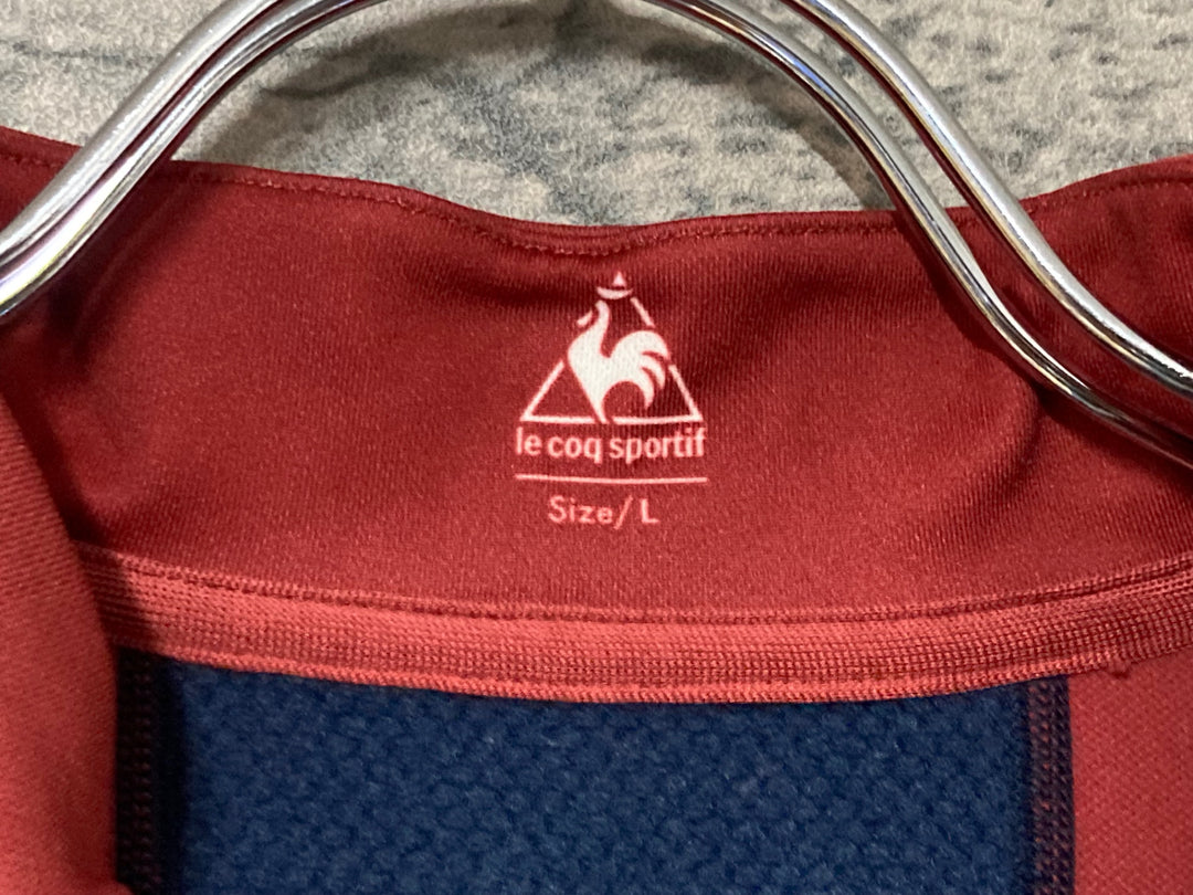 JW077 ルコックスポルティフ le coq sportif 長袖 サイクルジャージ 赤 L
