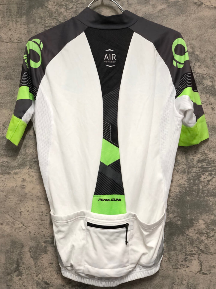KE461 パールイズミ PEARL iZUMi 半袖 サイクルジャージ 白 グレー 黄緑 XL