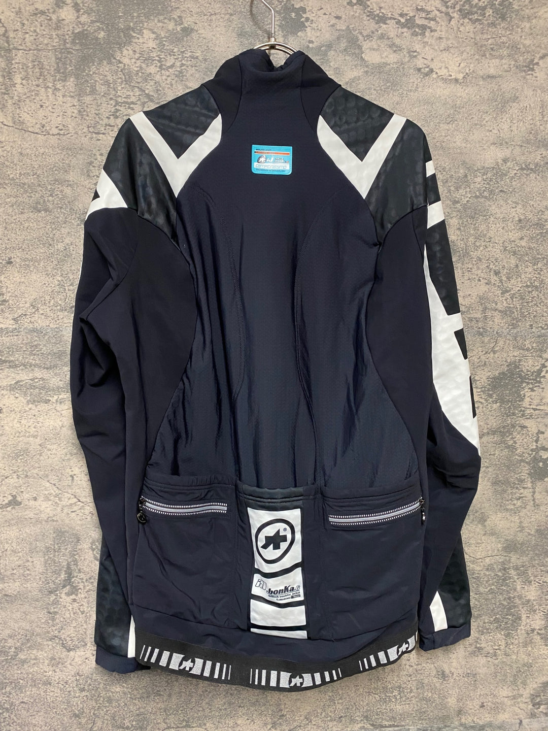 KH638 アソス ASSOS ij.bonka6 Cento Jacket 長袖 サイクルジャケット 黒 白 L