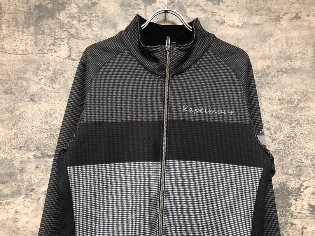 KL357 カペルミュール KAPELMUUR 長袖 サイクルジャケット 黒白 L 裏起毛