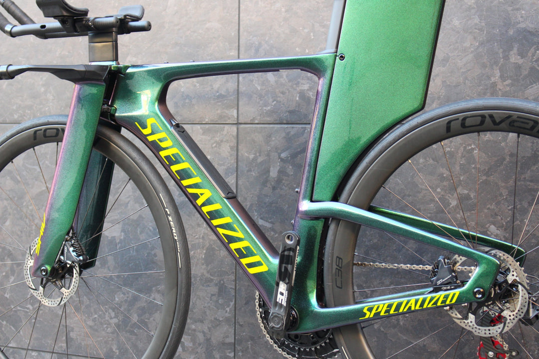 スペシャライズド SPECIALIZED SHIV EXPERT DISC 2020 Sサイズ シマノ アルテグラ R8050 Mix Di2 カーボン トライアスロンバイク 【福岡店】